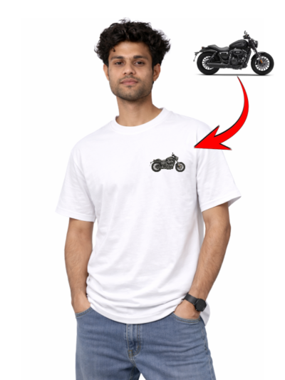 Animated Vehicle Embroidery T-Shirt