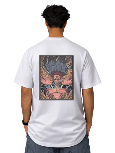 Anime Shadow Embroidery regular Fit T-shirt