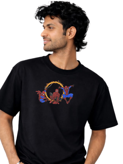 Spiderman Embroidory Regular fit T-Shirt