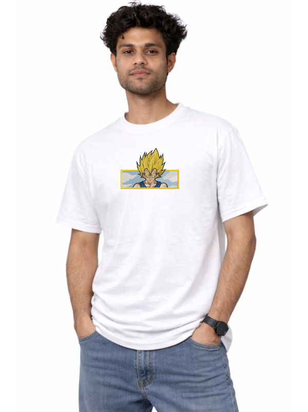 Anime Embroidery T-Shirt for Men & Women | Premium Embroidered Anime Tee | Cotton Anime Streetwear | Custom Anime T Shirt India